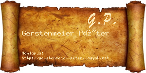 Gerstenmeier Péter névjegykártya